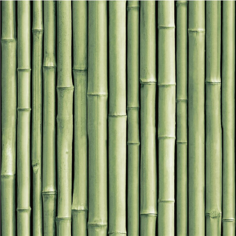 RoomMates by York RMK11449WP Bamboo Peel & Stick Wallpaper In Green